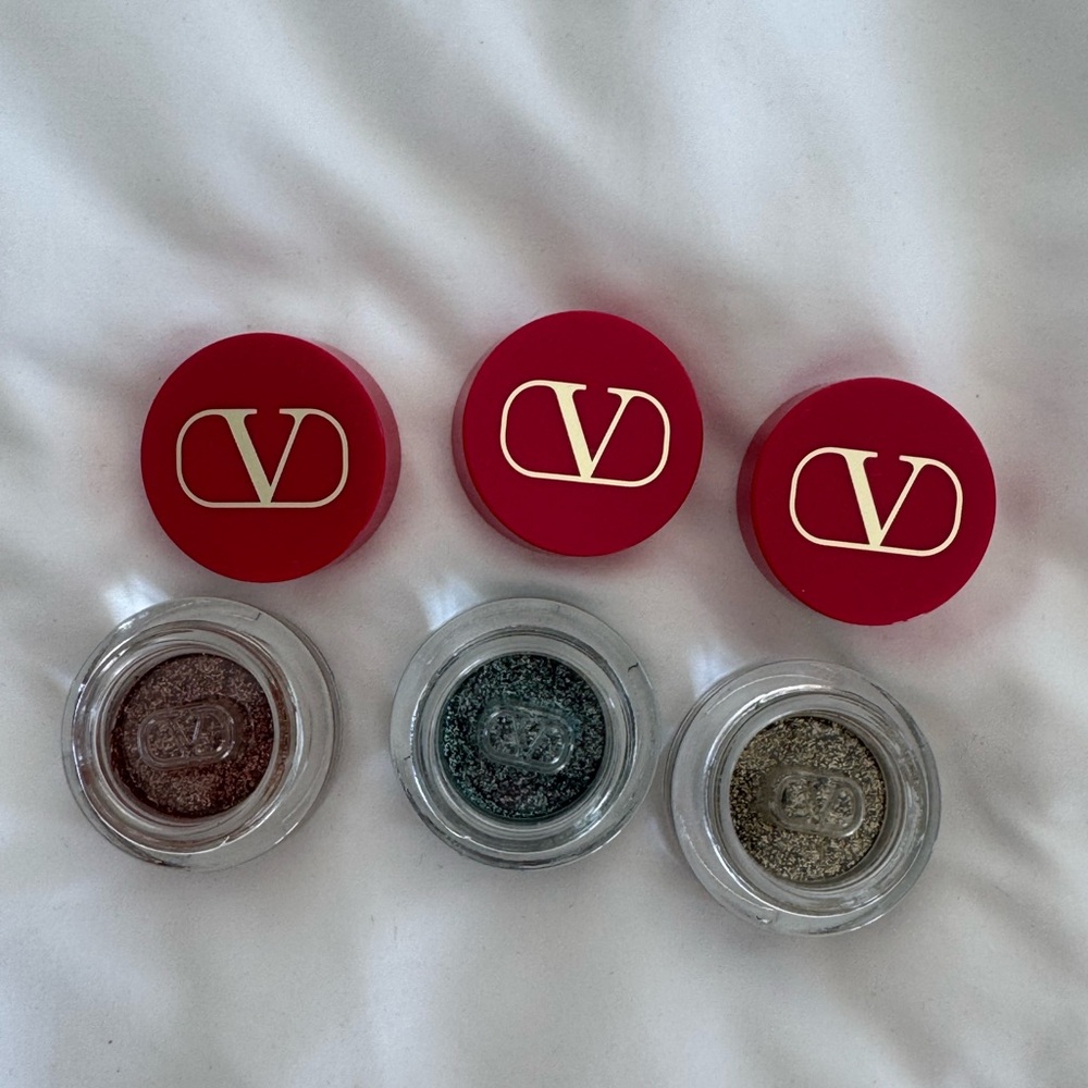 Valentino Red and Silver Eyeshadow Collection